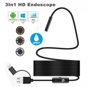 3 in1 Endoscope Mini Camera 5.5MM